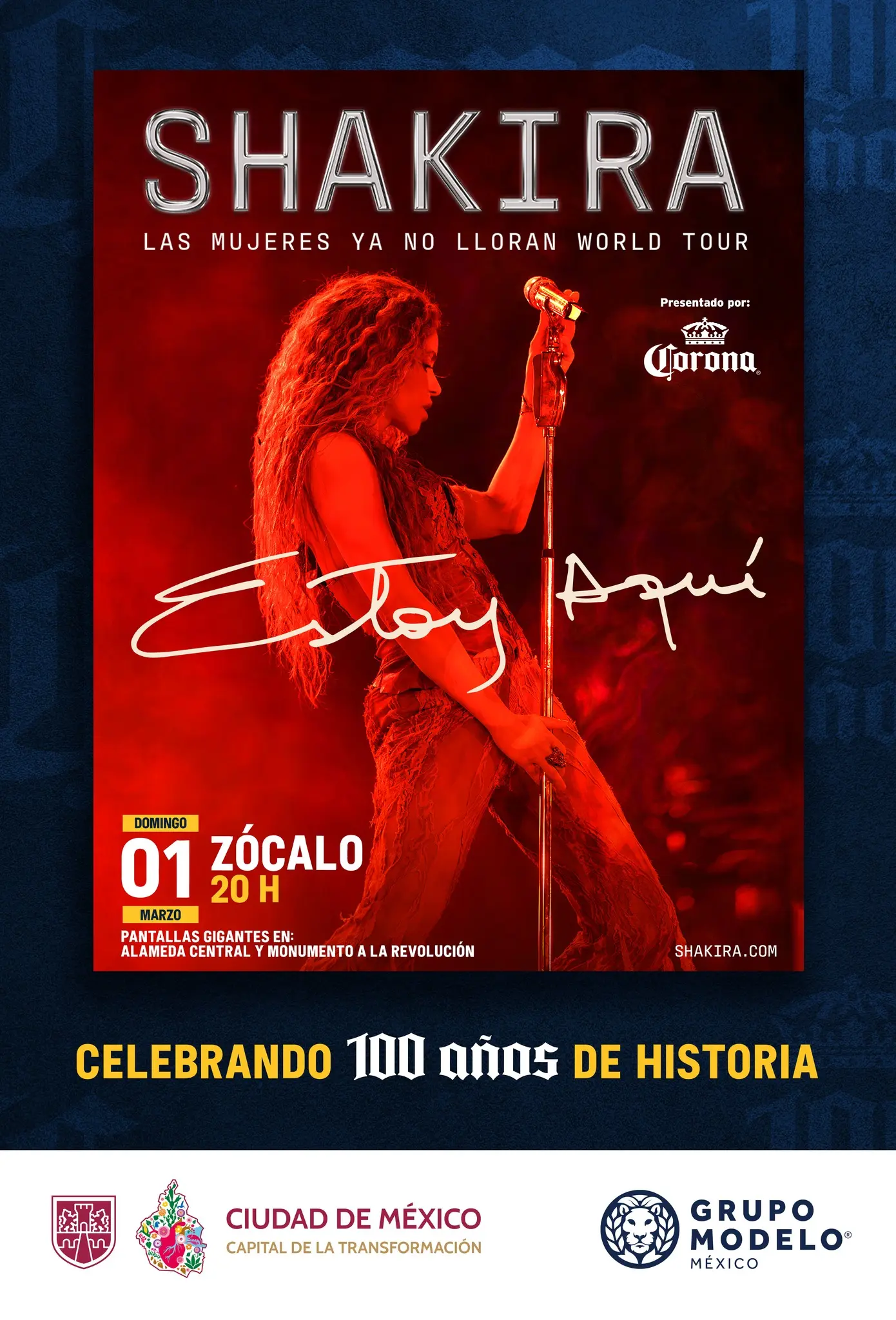 A qué hora va a iniciar el concierto de Shakira en CDMX. Foto: Cortesía