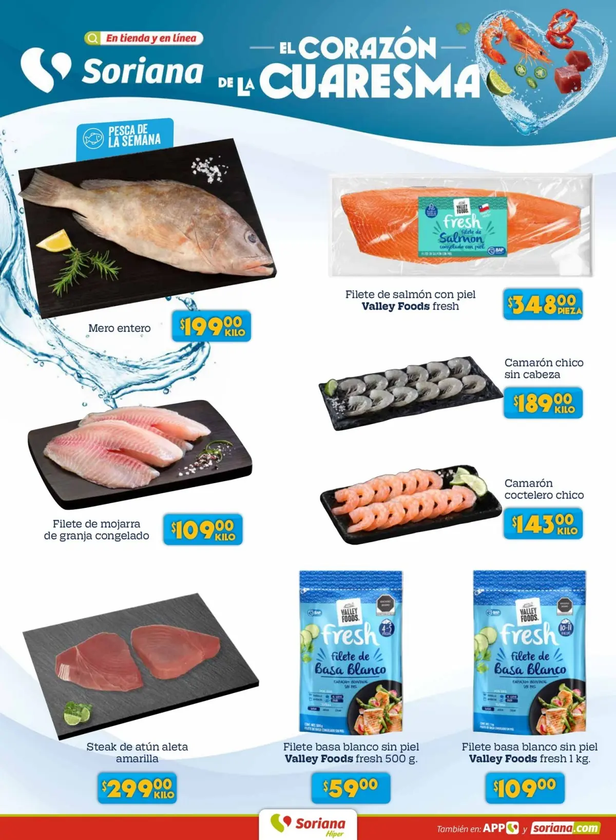 Encuentra productos del mar frescos a precios bajos en Soriana. Imagen: Cortesía