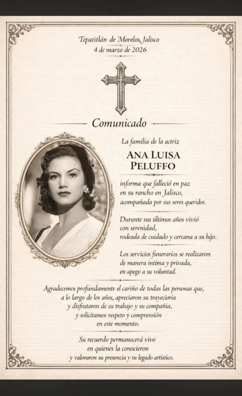 Siempre fue cercana con su hijo. Foto: Cortesía