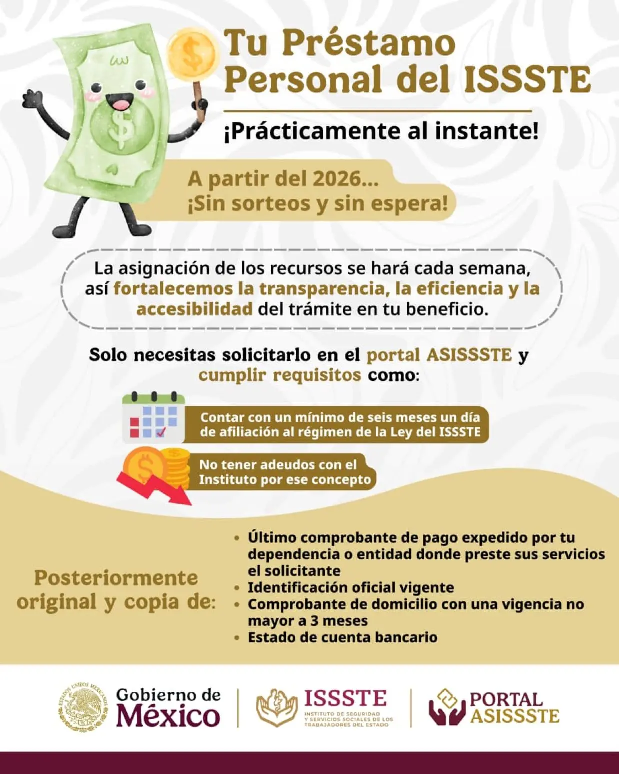 Préstamo del ISSSTE. Foto: Cortesía