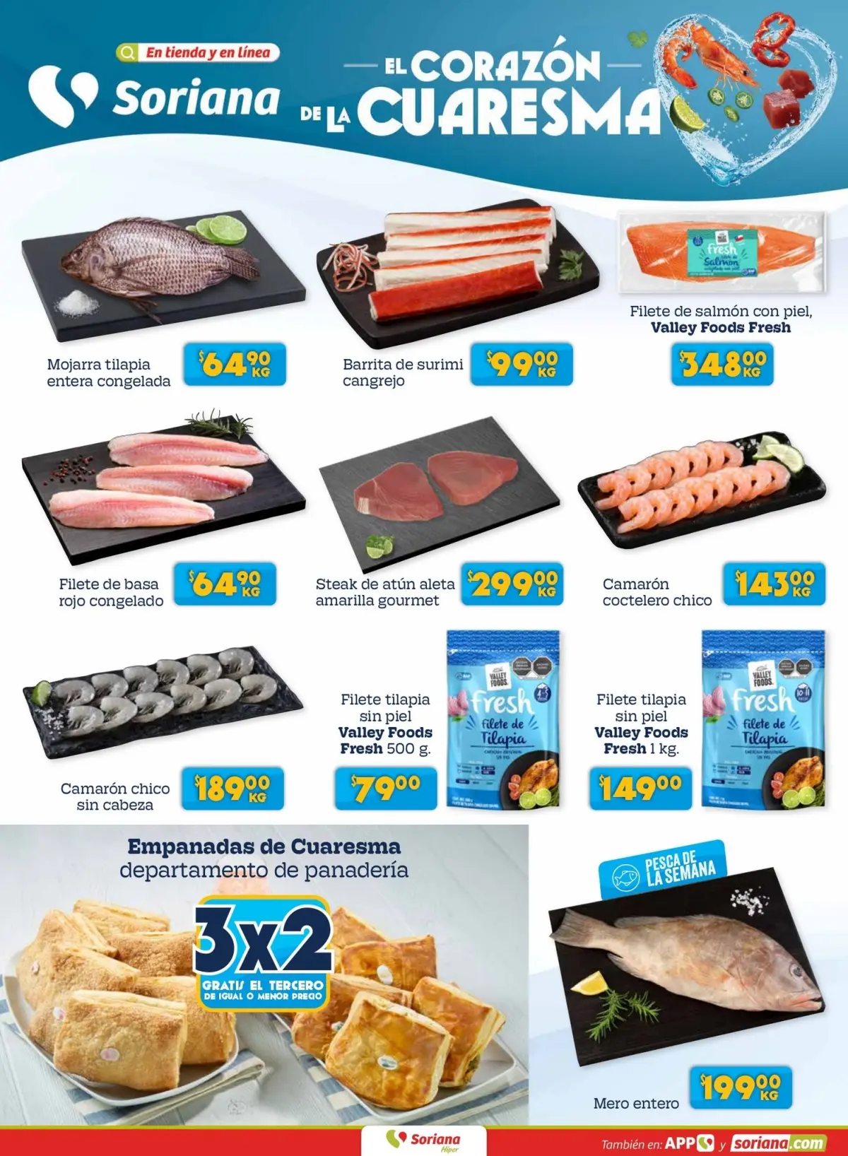 También encontrarás pescados y mariscos en oferta para esta temporada de Cuaresma.