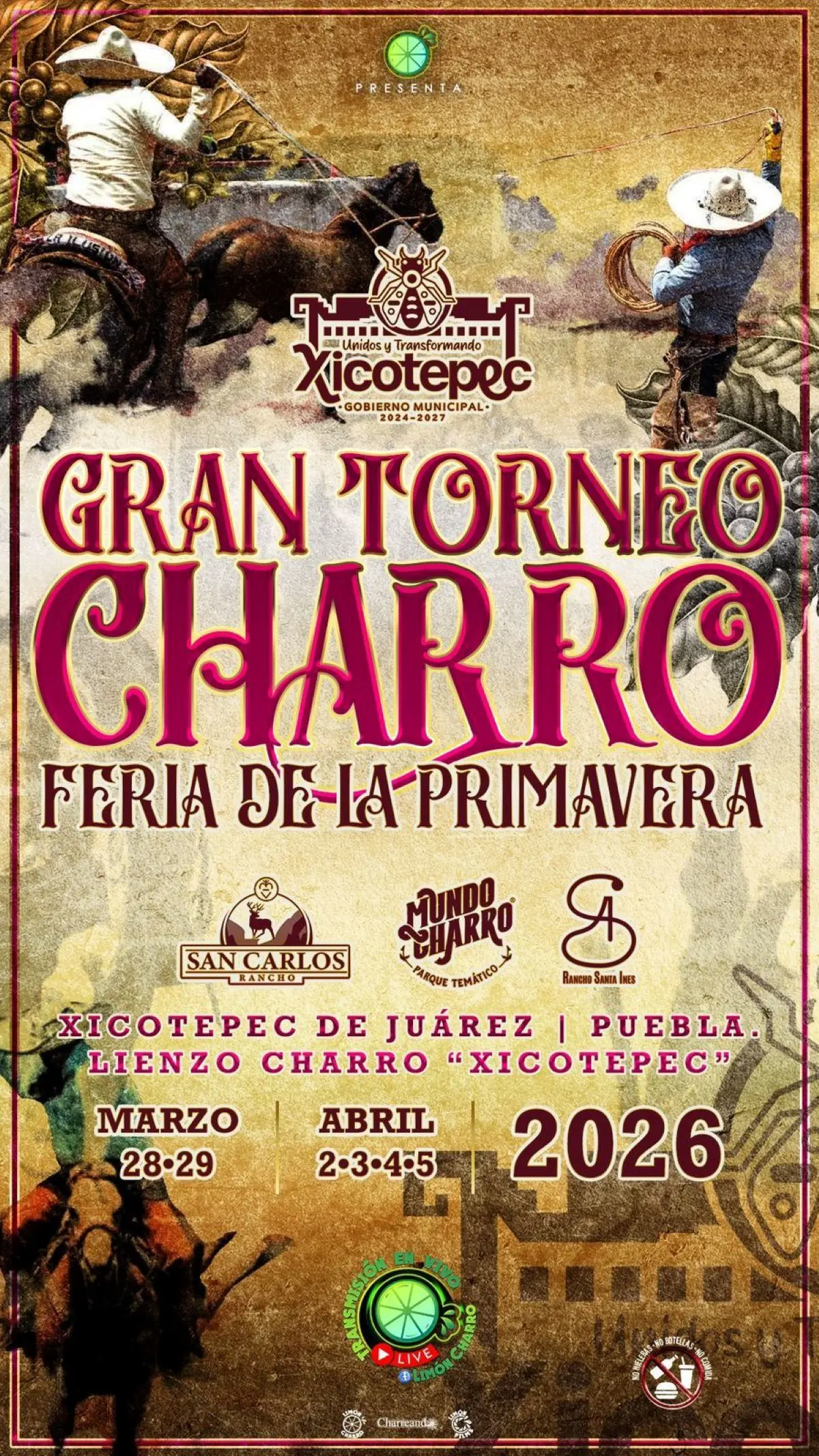 Actividades de la Feria de Primavera de Xicotepec 2026. Foto: Cortesía