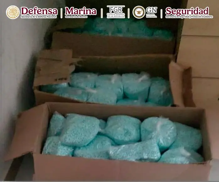 Desmantelan laboratorio de drogas en Colima 6 detenidos y 14 millones de dosis aseguradas
