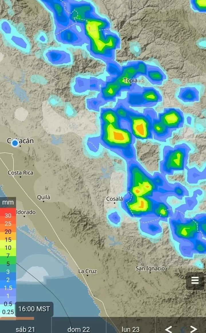 Monitoreo satelital de las cuencas hidrológicas de Sinaloa para la estimulación de lluvias