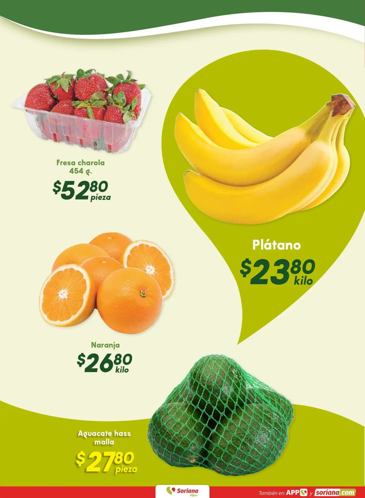 Tampoco pueden faltar las ofertas en frutas y verduras. Imagen: Soriana
