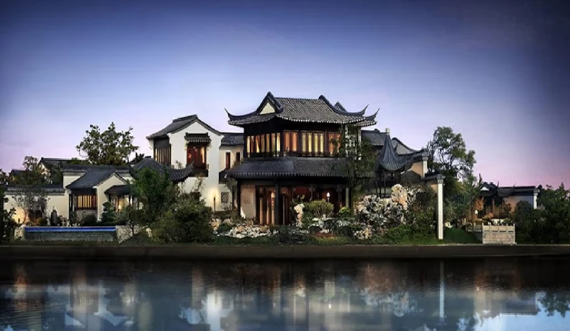 La casa más cara de China tiene 32 habitaciones y vista al lago