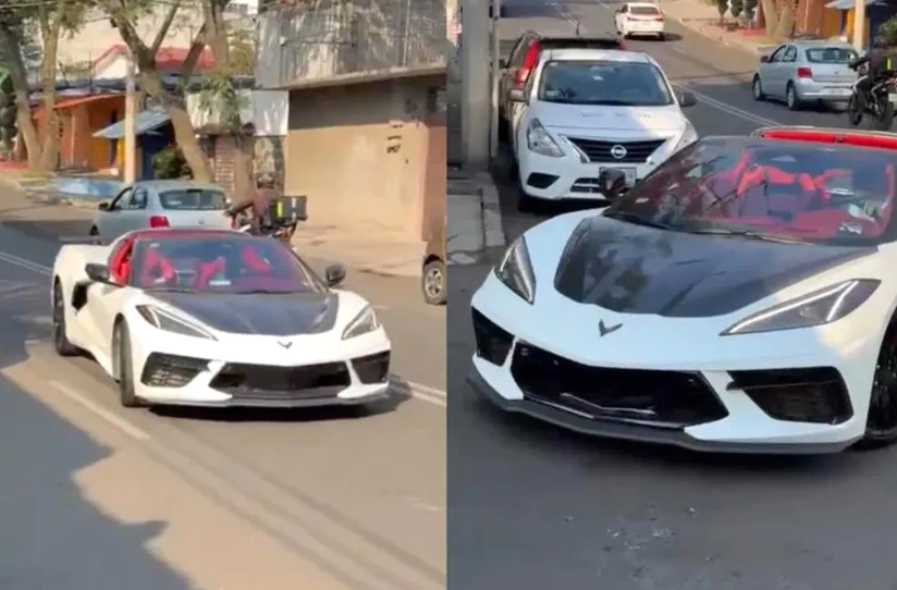 Otra de las imágenes del Corvette de Uriel Antuna. Foto: AS