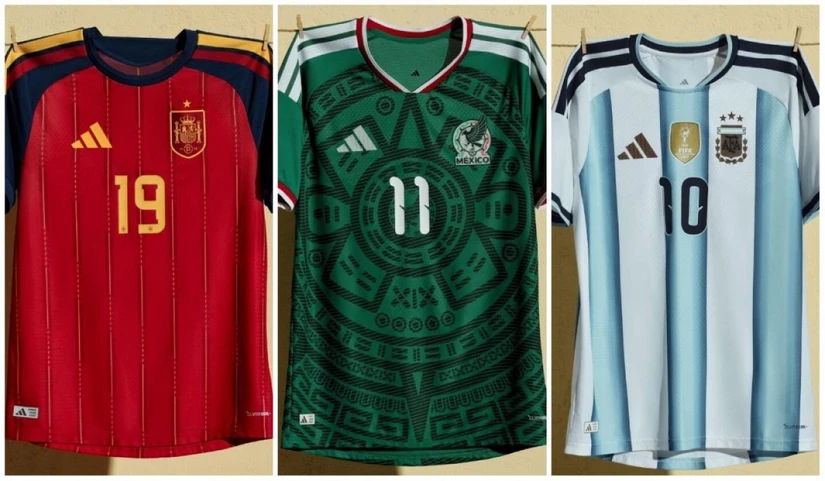 Adidas ha diseñado 22 playeras para diversas selecciones en este Mundial.