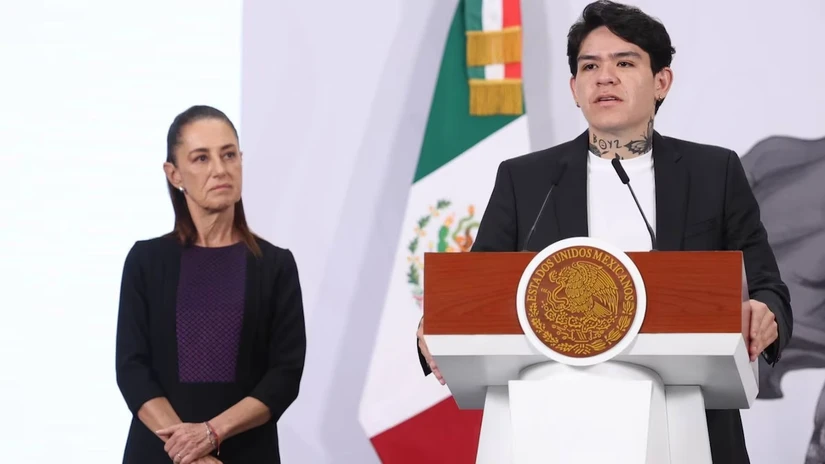 Junior H en La Mañanera de la presidenta Sheinbaum.