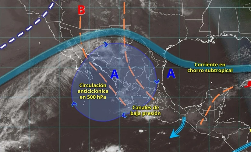 Una línea seca en el norte del país propiciará vientos fuertes en Baja California. Imagen: Conagua