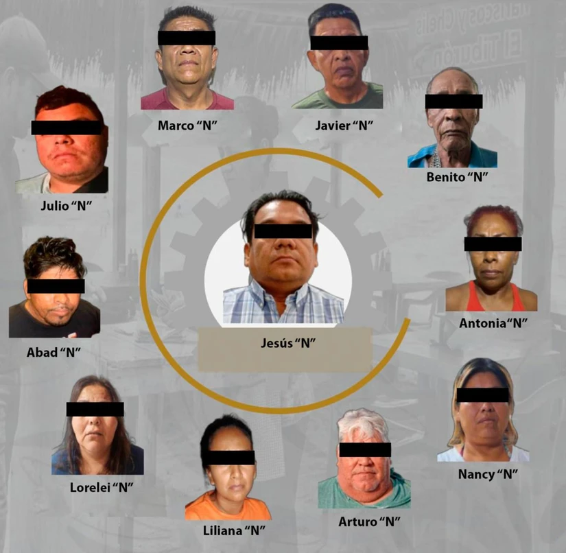 Las investigaciones derivadas de denuncias ciudadanas llevaron a la captura de 11 presuntos integrantes de una organización dedicada a la extorsión en zonas turísticas.