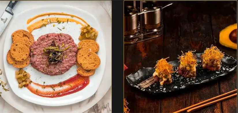 Platilllos del restaurante de Salt Bae en CDMX. Foto: Cortesía
