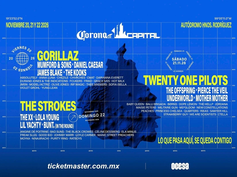 Line up oficial del Corona Capital 2026.