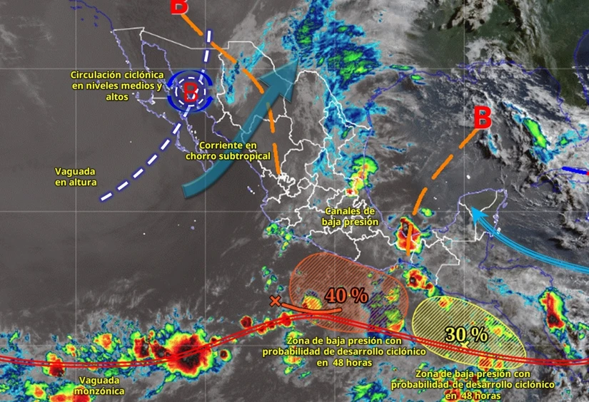 A diferencia de gran parte del país, en Baja California no hay probabilidad de lluvias. Imagen: Conagua