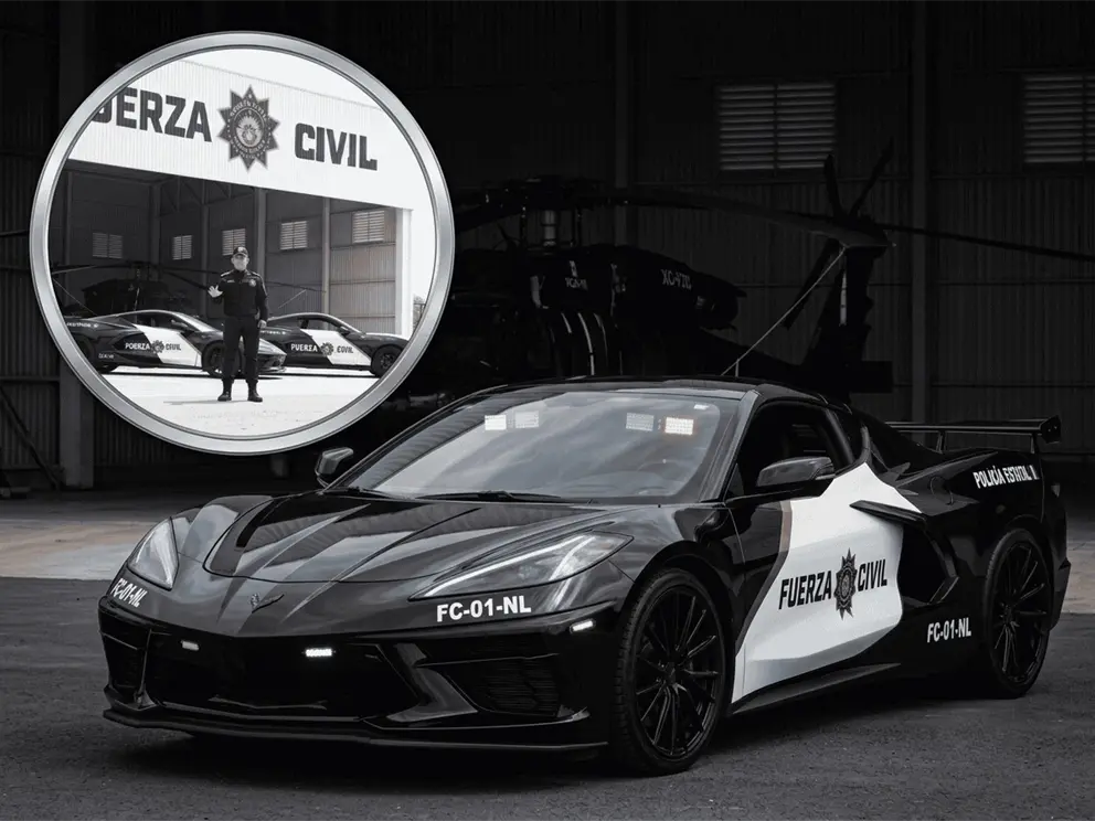 Las super patrullas de la Fuerza Civil en Nuevo Le&oacute;n: Corvette y Mustang Shelby GT35050