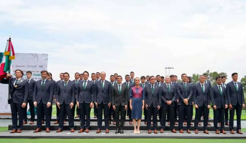 Abanderan a la Selección de México para el Mundial. Foto: Cortesía