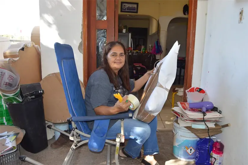 A diario Juani se levanta con gran optimismo a trabajar en sus creaciones.