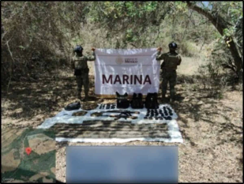 Marina asegura armas, explosivos y más de 8 mil cartuchos en operativos realizados en Sinaloa