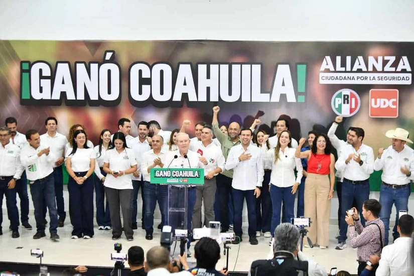 PRI se declara ganador en las elecciones de Coahuila. Foto: Cortesía