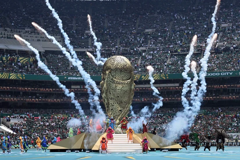 Aspectos de la Apertura de la Copa del Mundo en el Estadio CDMX. Foto: Yuri Cortez/AFP