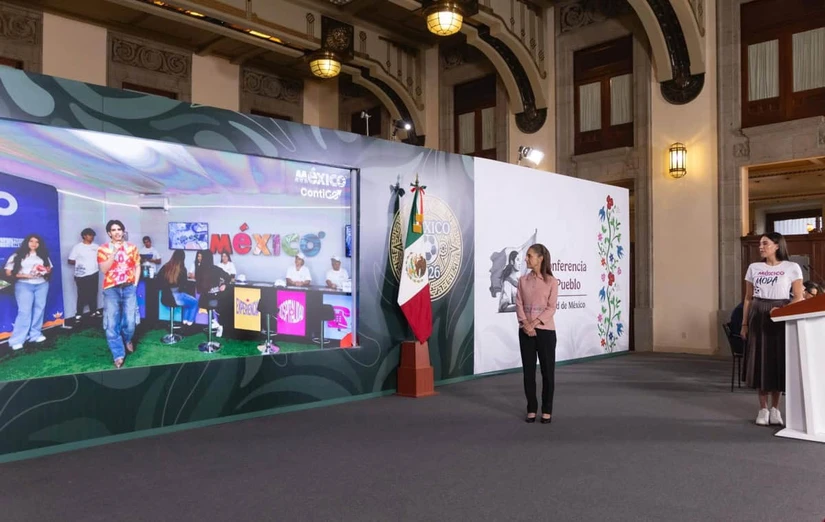 Claudia Sheinbaum, durante La Mañanera