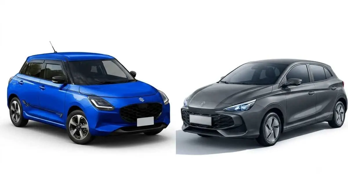 Revisa las características del MG3 2026 y el Suzuki Swift. Foto: Cortesía