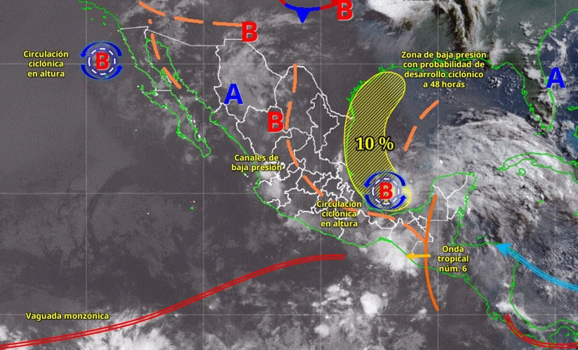 Una onda de calor se extenderá sobre el noroeste del país, afectando a Baja California. Imagen: Conagua