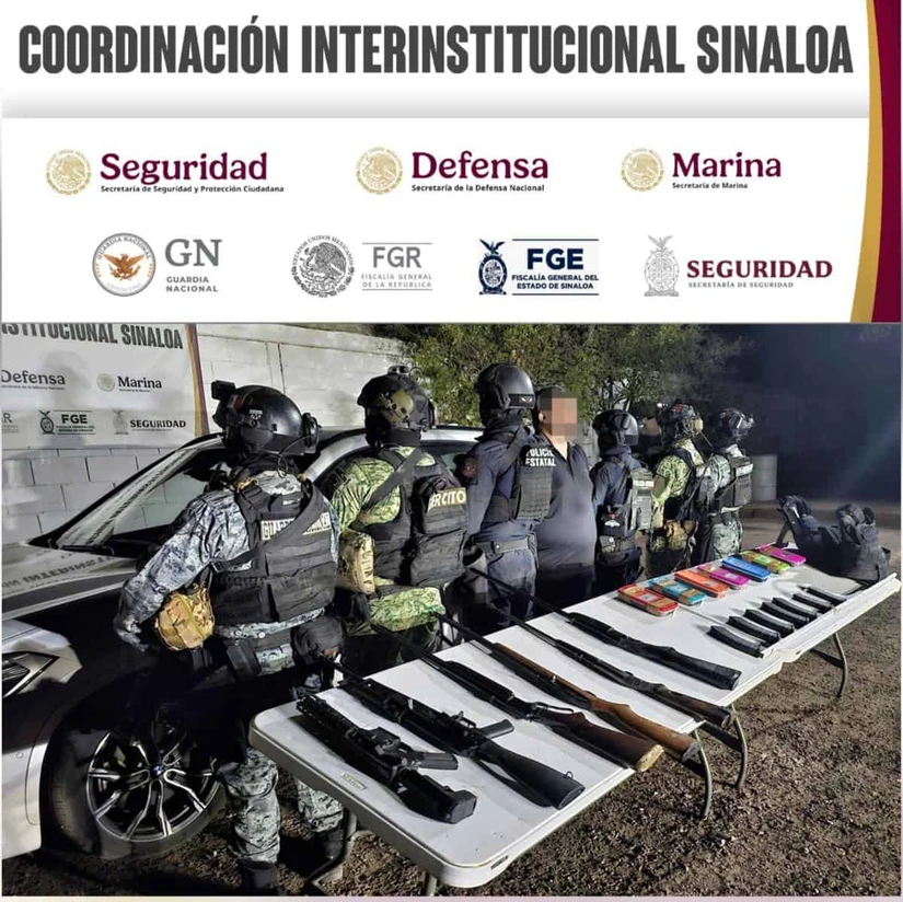 Una agresión armada en Mocorito desató un operativo que dejó un detenido y seis armas aseguradas