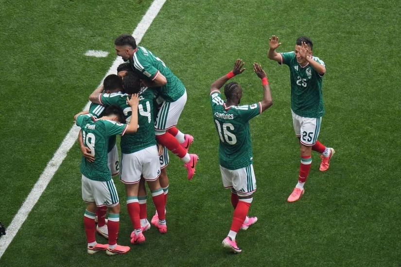 Aspectos del juego de México vs Sudáfrica. Foto: Cortesía