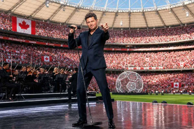 Michael Bublé protagonizó el show musical en la inauguración en Canadá.