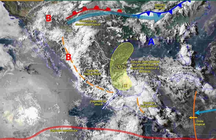 El SMN prevé lluvias intensas este fin de semana en el país. Imagen: Conagua