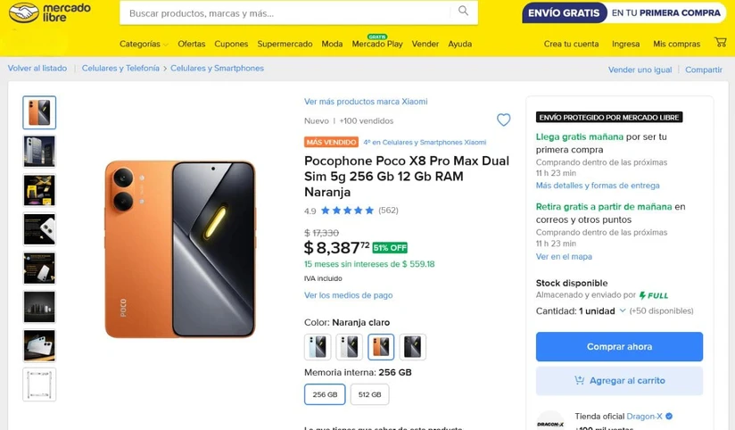 Descuento del Xiaomi Poco X8 Pro Max. Captura de pantalla