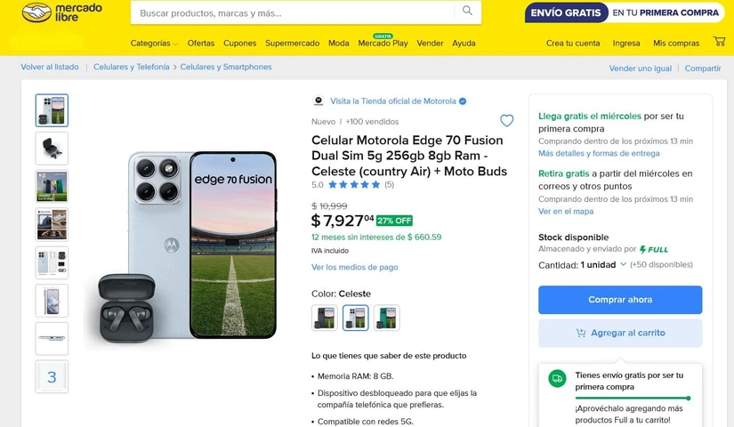 Promoción del Motorola Edge 70 Fusion. Foto: Captura