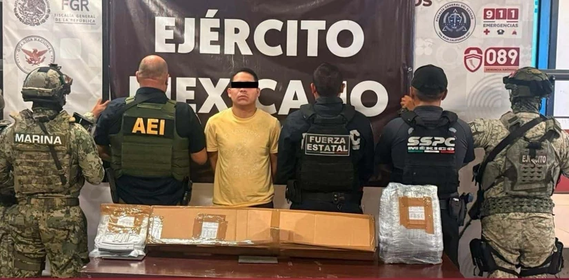 Capturan en Tijuana a presunto integrante de grupo delictivo. Foto: Cortesía