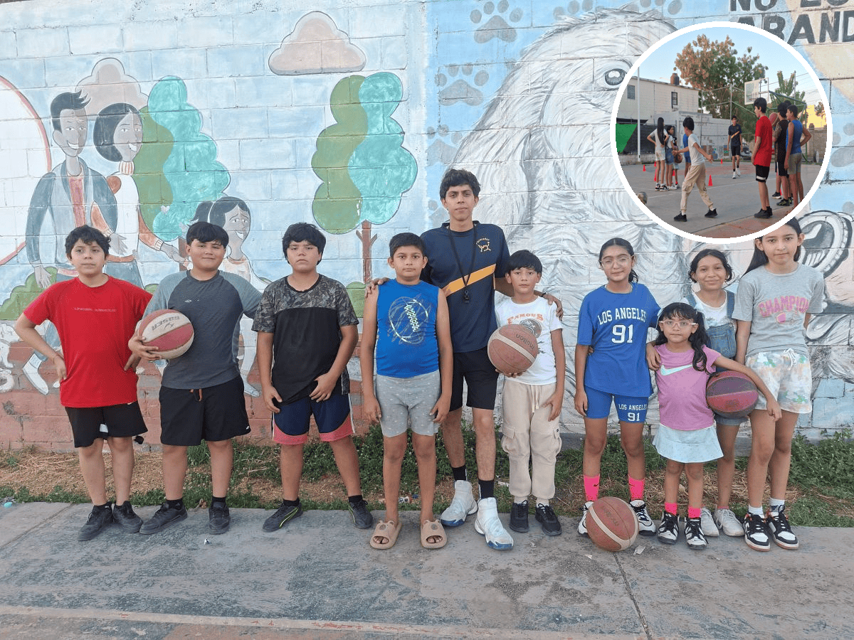 El básquetbol se convierte en un camino de paz para niñas, niños y jóvenes en el parque Villa Bonita–Balcanes. Foto: Juan Madrigal