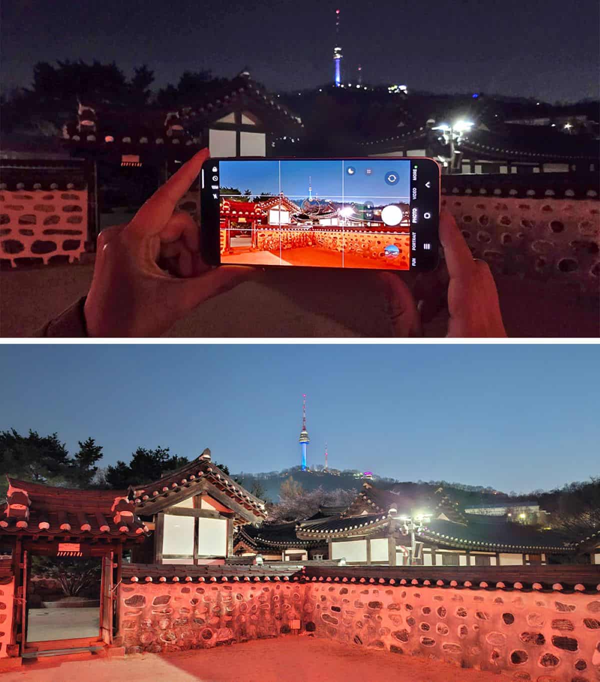Función de Nightography en el Samsung Galaxy A57. Foto: Cortesía