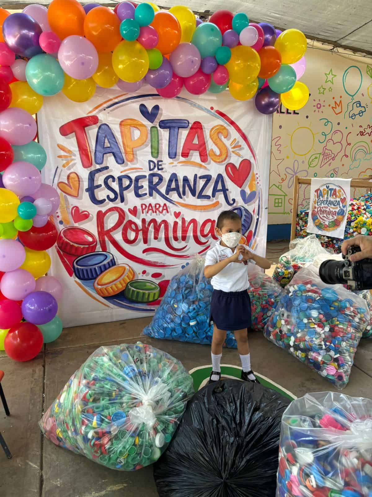 La pequeña Romina recibe atención en el Hospital Pediátrico de Culiacán, la recolección de tapitas ayudará a obtener fondos para los gastos de traslado de ella y sus padres