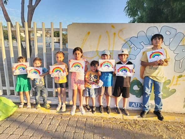 La iniciativa impulsada por organizaciones civiles y vecinos convierte la Unidad Deportiva 5 de Febrero en un espacio de aprendizaje, creatividad y convivencia para la niñez. Cortesía/TBN