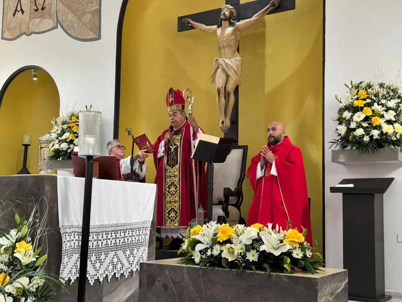 Obispo Jesús José Herrera preside fiesta patronal de Divina Providencia en Culiacán. Cortesía/ TBN