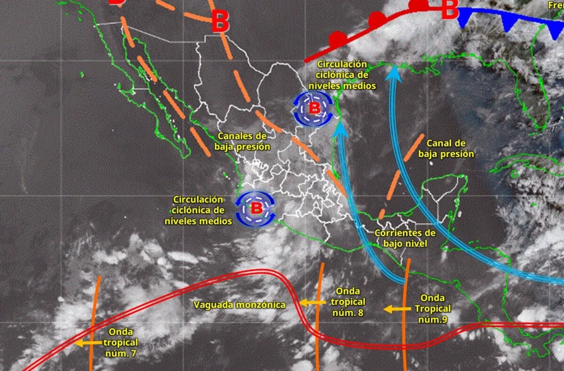 Este fin de semana continuarán las lluvias en gran parte del país. Imagen: Conagua