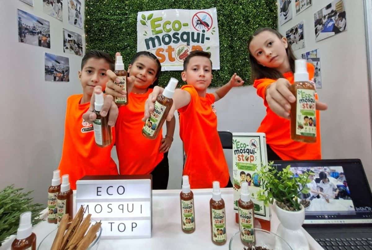 Estudiantes de la Primaria Insurgentes presentan innovador repelente natural y se coronan campeones de “Juguemos a Emprender 2026”. Foto: Juan Madrigal