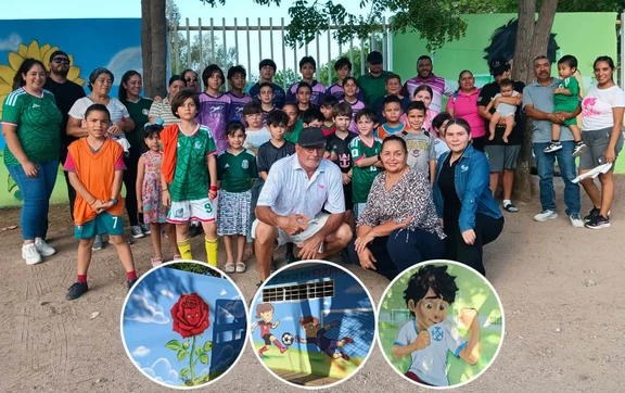 Develan mural en la Unidad Deportiva Pemex para promover el deporte y la identidad comunitaria en Culiac&aacute;n