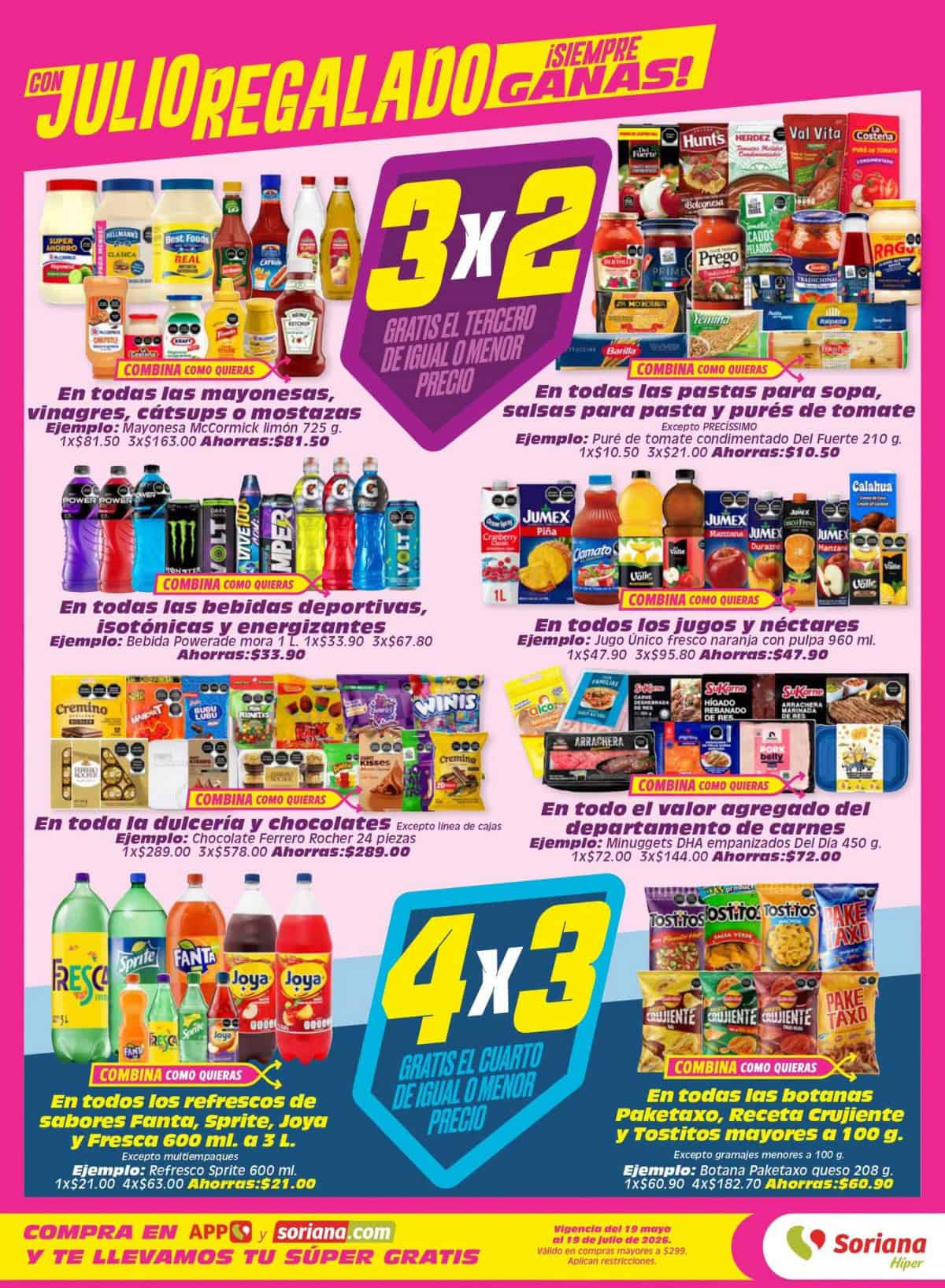 Estas son algunas de las promociones que podrás aprovechar hasta el 25 de junio. Imagen: Soriana