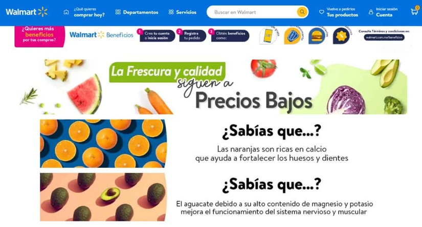 Ofertas en productos frescos cada semana en el Martes de Frescura. Imagen: walmart.com.mx
