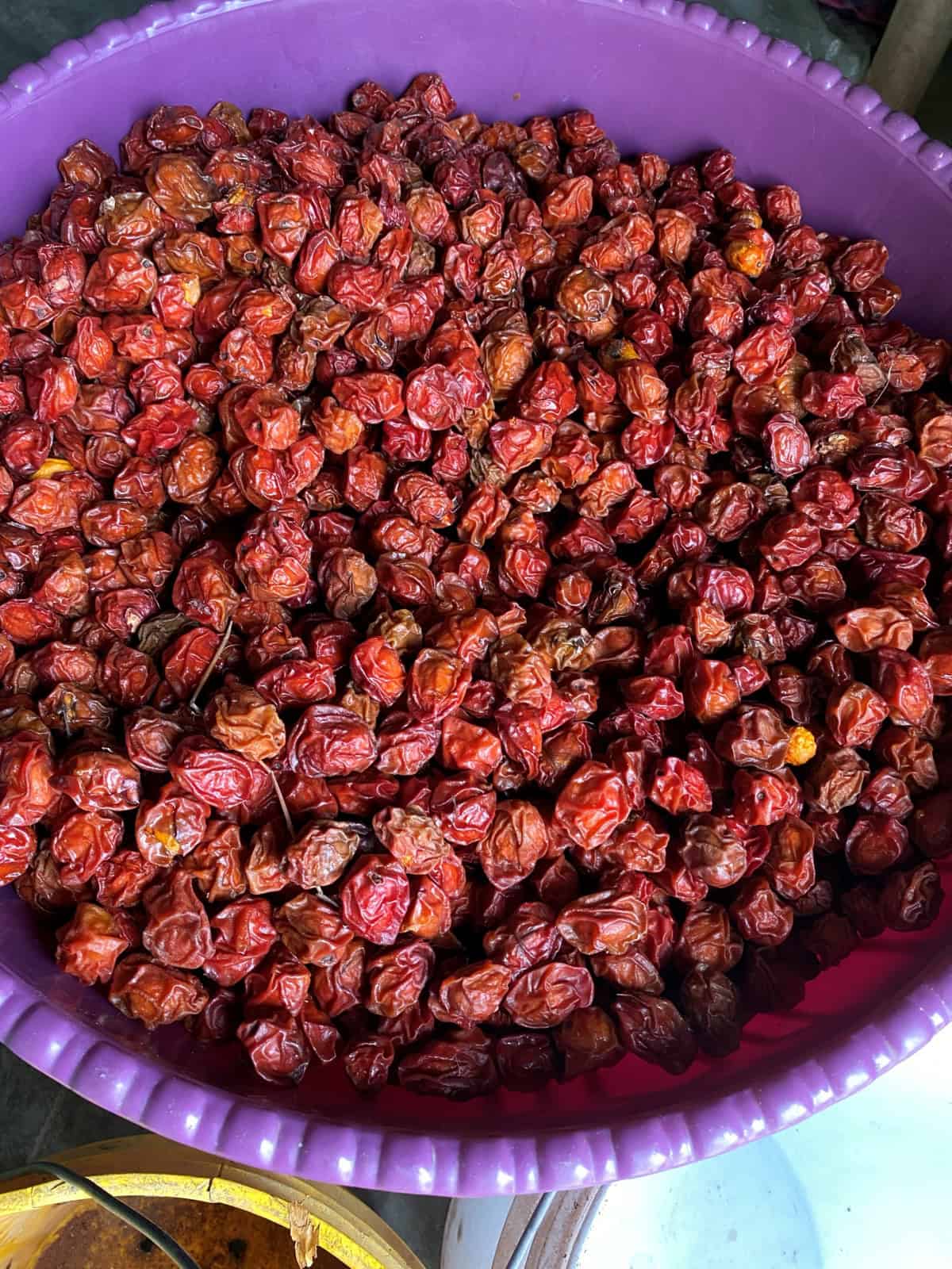 La ciruela roja ya seca, es la más buscada por los clientes, ya que dicen que esta es especial para preparar aguas frescas