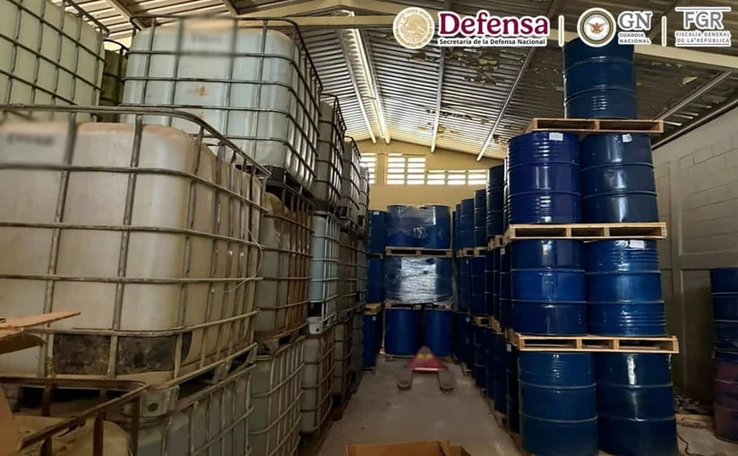 Omar García Harfuch informa decomiso de 24 mil litros de metanfetamina líquida en Sinaloa