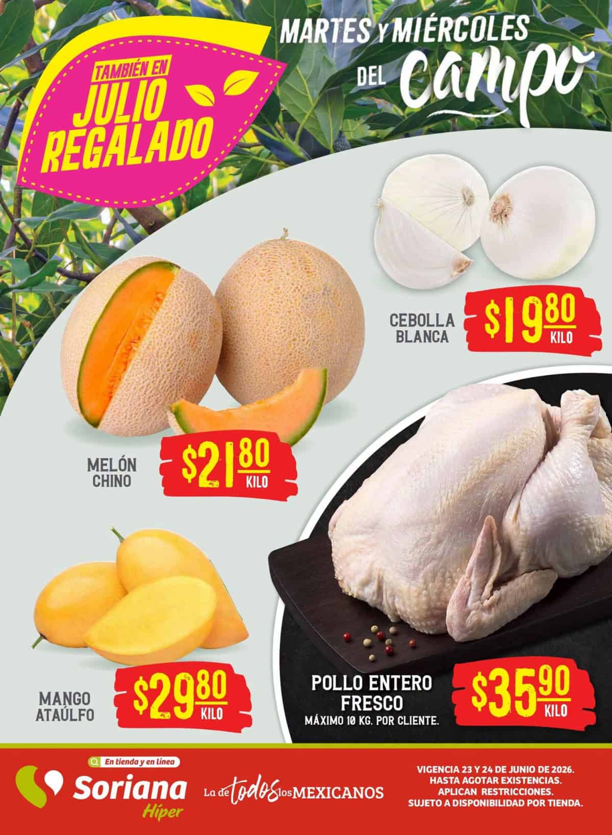 Estas son algunas de las ofertas que encontrarás en este Martes y Miércoles del Campo. Imagen: Soriana