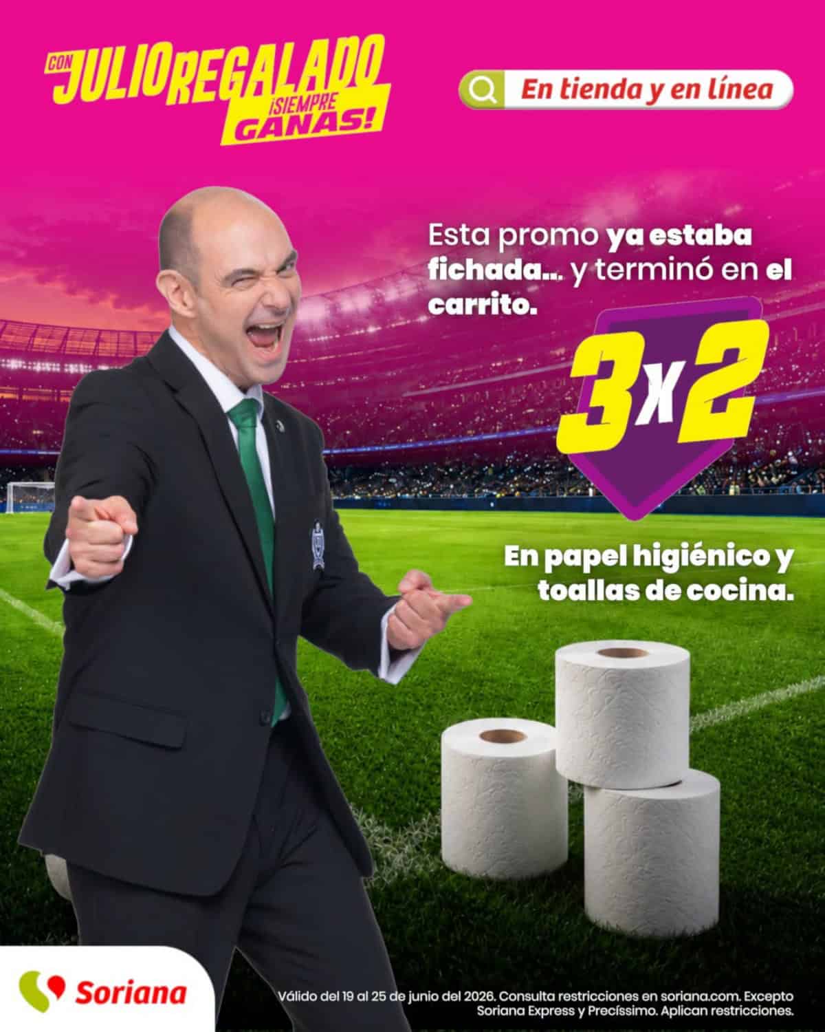 Además de estas ofertas, encontrarás varias promociones por Julio Regalado. Imagen: Soriana