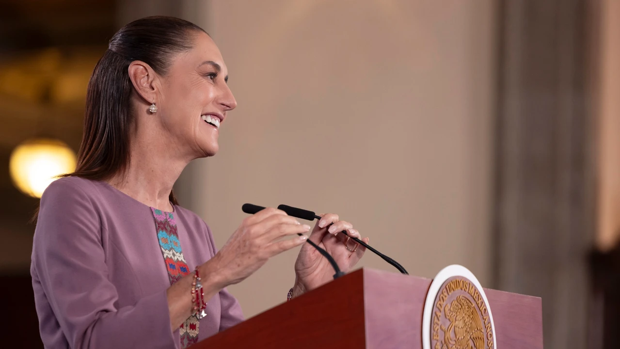 Claudia Sheinbaum durante La Mañanera de este miércoles.