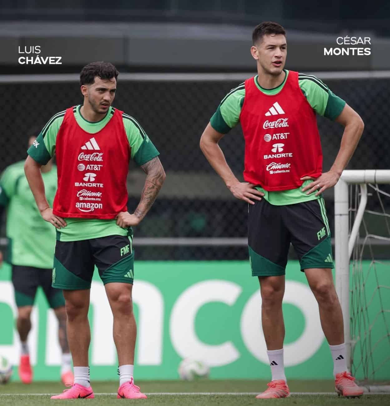 Luis Chávez y César Montes serían titulares en el México vs Chequia. Foto: Cortesía